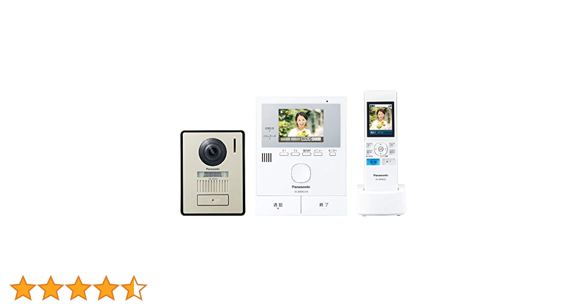 配線不要！Panasonic VL-SWE210KL インターホン パナソニック ワイヤレス子機付ドアホン VL-SWE210KL】ドアホン